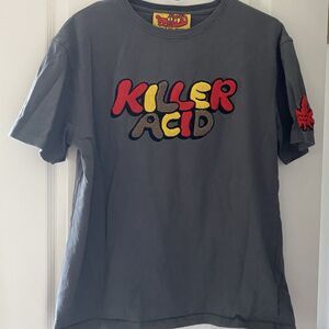 Killer Acid Adult Gray T-Shirt Embroidered Size Medium